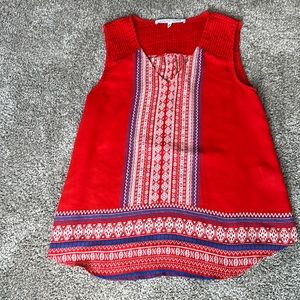 Sleeveless silky top